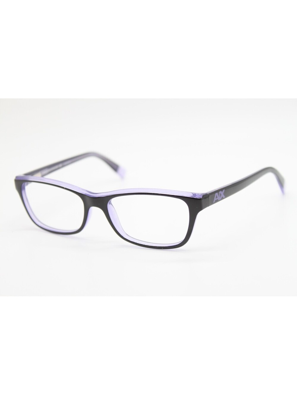 NEW ARMANI EXCHANGE AX 3019 8145 BLACK PURPLE AUTHENTIC EYEGLASSES 52-16